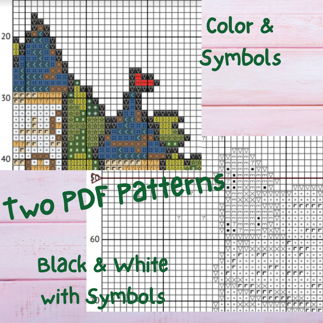 S Medium Pattern Custom Medium Cross Stitch Pattern: Personalized (instant PDF Pattern ...