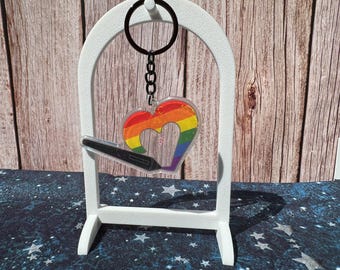LGBTQ+ Pride Digital Art  3" Acrylic Keychain