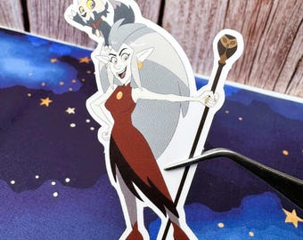 Owl Lady Vinyl Sticker