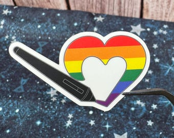 LGBTQ+ Pride Digital Art  Mini 1.9" Vinyl Sticker
