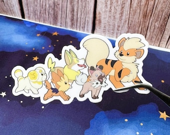 Puppy Pokemon Parade Matte Vinyl Sticker