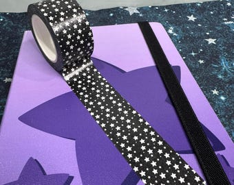 Black and White Starry Washi Tape Roll