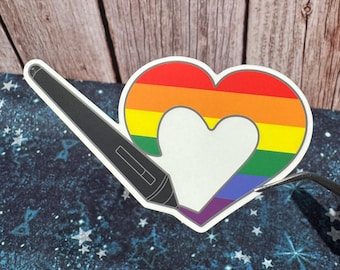 LGBTQ+ Pride Digital Art Transparent 3.3" Vinyl Sticker