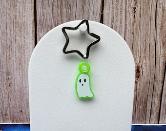 Ghosty mini fluorescent acrylic keychain