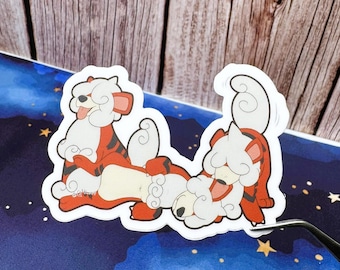 Ancient Friends Hisuian Growlithe Matte Vinyl Pokemon Sticker