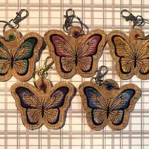 Butterfly Embroidered Keychain