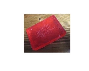 Cinnamon Handsoap- Homemade Soap- Pretty Red Soap- Soap Gift- Soap for him/her