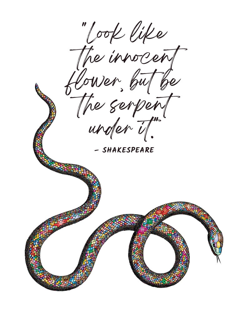 Shakespeare Quote Print Look Like the Innocent Flower Macbeth ...