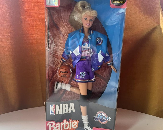 Vintage 1998 NBA Utah Jazz Basketball Team Barbie in Uniform Doll in ...
