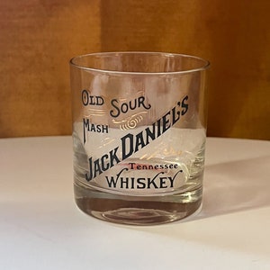 Vintage 1980s Jack Daniel's Short Whiskey Rock Glass