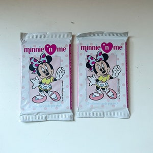 Vintage 1991 Disney Minnie n Me Collector's Cards en paquete, juego de 2