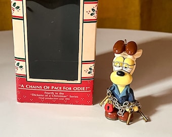 Vintage 1991 Enesco &#39;A Chains of Pace for Odie&#39; 4th Dickens of a Christmas Series Ornament