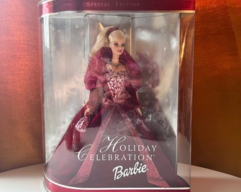 Vintage 2002 Holiday Celebration Barbie Doll Special Edition 56209 Christmas Mattel