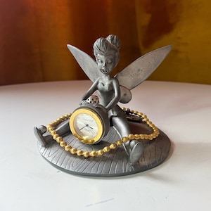 Disney Limited Edition Pewter Quartz Clock Tinker Bell