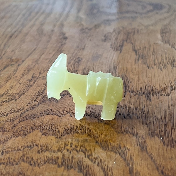 Vintage Miniature Carved Onyx Donkey Made in Mexico