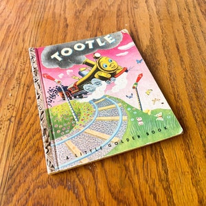 Vintage &#39;Tootle&#39; Little Golden Book Train Engine Story para niños