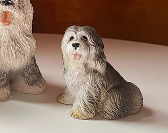 Vintage 1984 Old English Sheepdog von Millar United Design Figuren + 1988 Kunststoff New-Ray Neuheit Figur