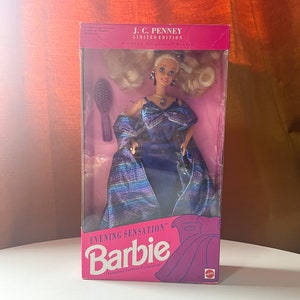 Vintage 1992 Mattel Limited Edition Evening Sensation Barbie Puppe J.C. Penney Store Exclusive in Box