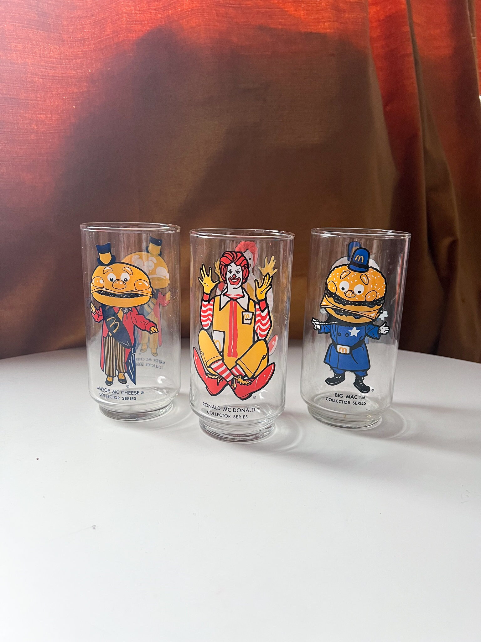 Vintage 1970s McDonald’s Collector Series Glass Tumblers