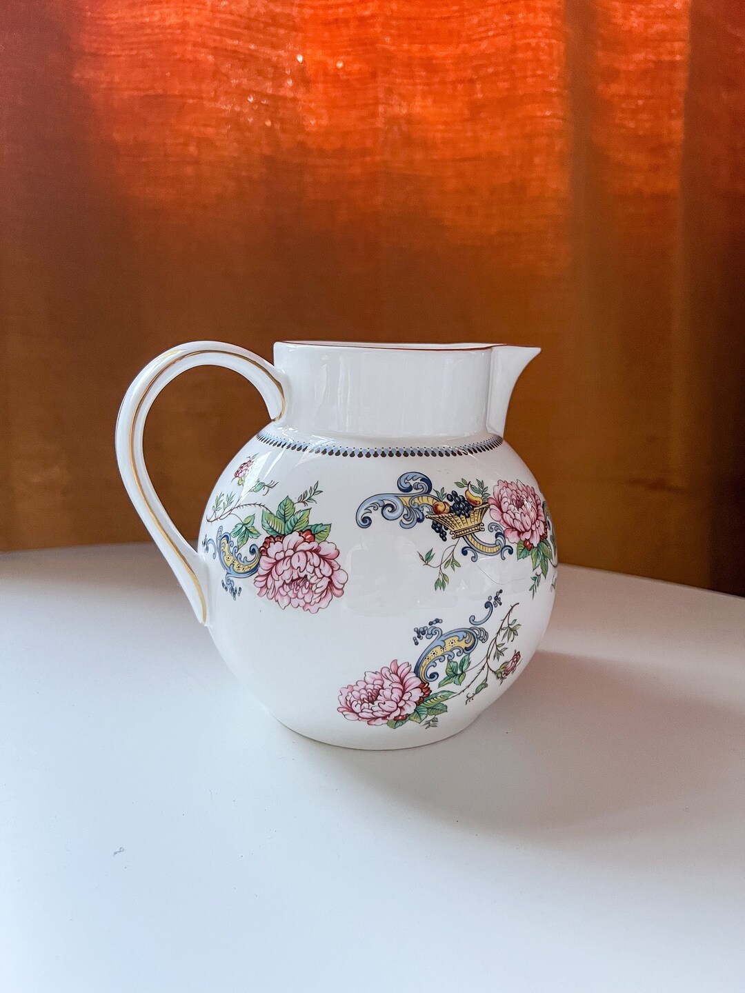 Vintage 1970s Chelsea Manor Pitcher by CROWN STAFFORDSHIRE - Etsy