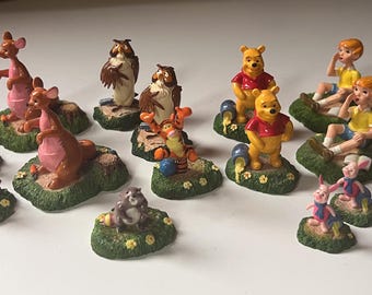 Vintage 1990s Walt Disney Tiny Kingdom Winnie the Pooh Mini Figurines