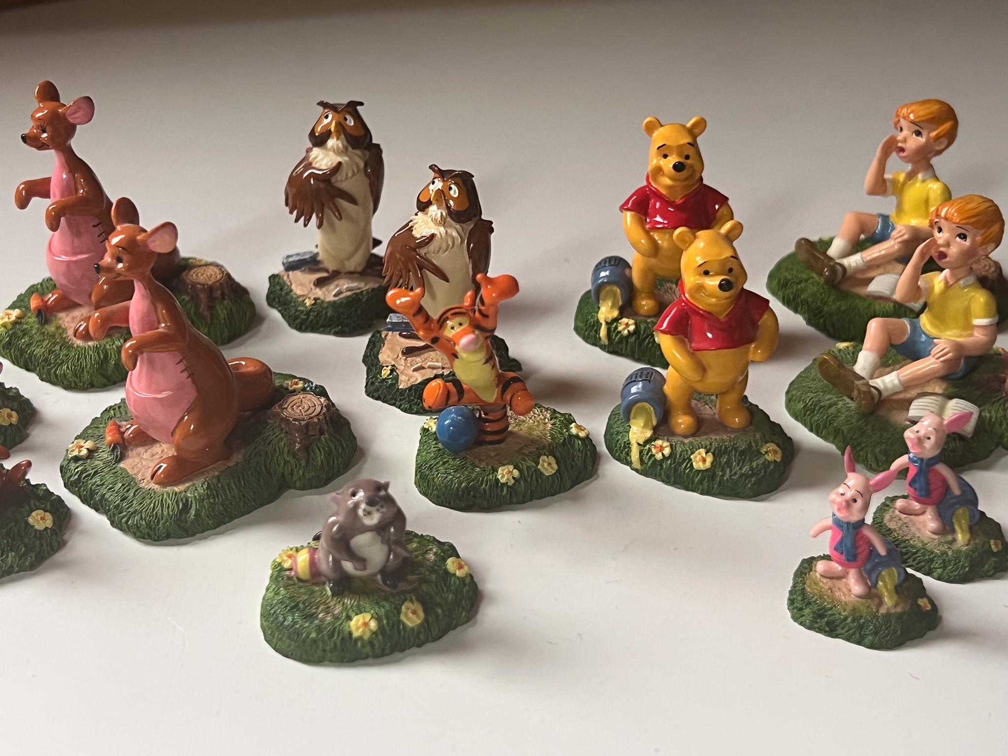 Vintage 1990s Walt Disney Tiny Kingdom Winnie the Pooh Mini Figurines