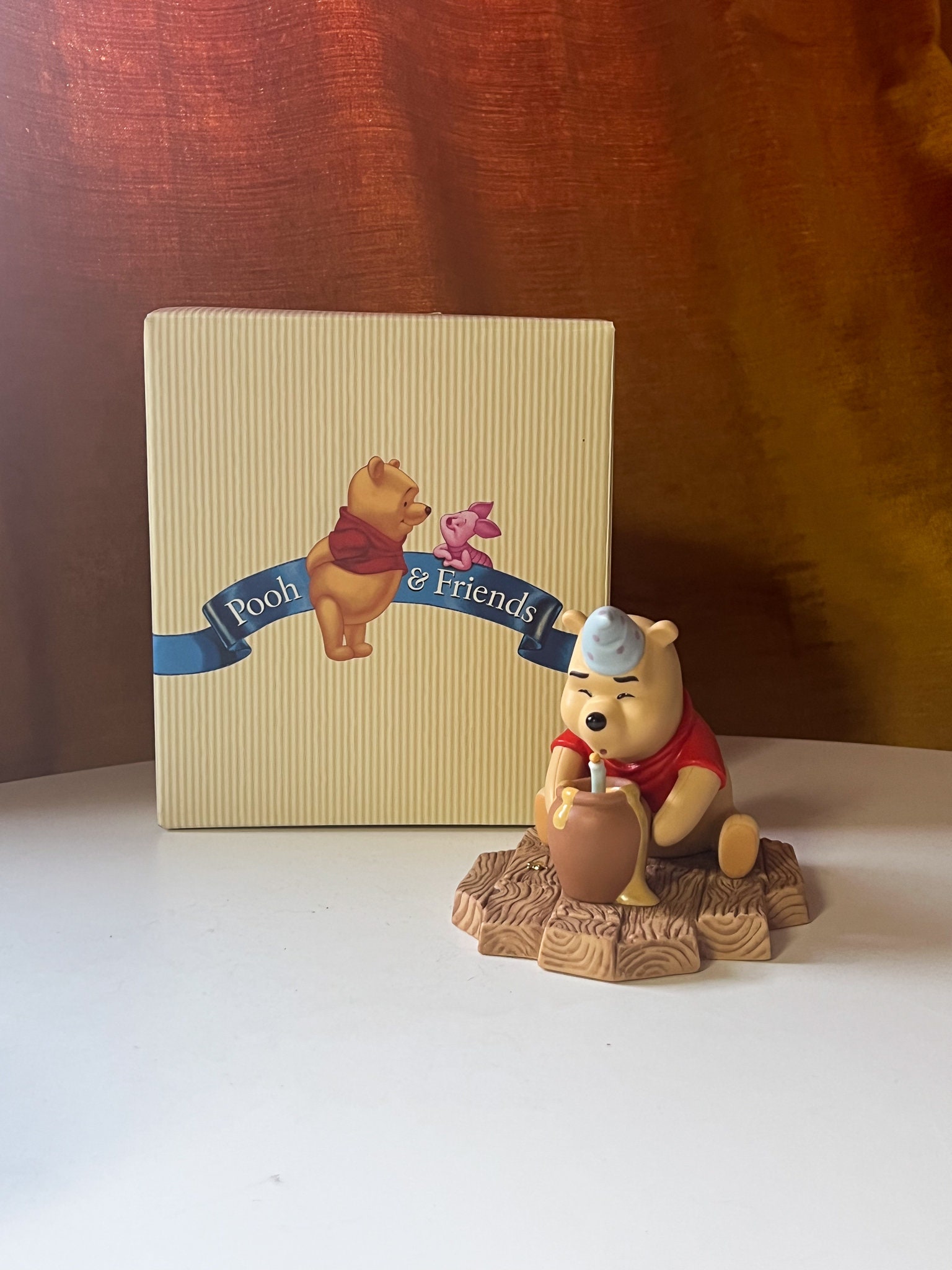 Hip Hip Poohray プレート H5140 Vintage 1990s Disney Winnie the Pooh Figurine 'hip, Hip Poohray