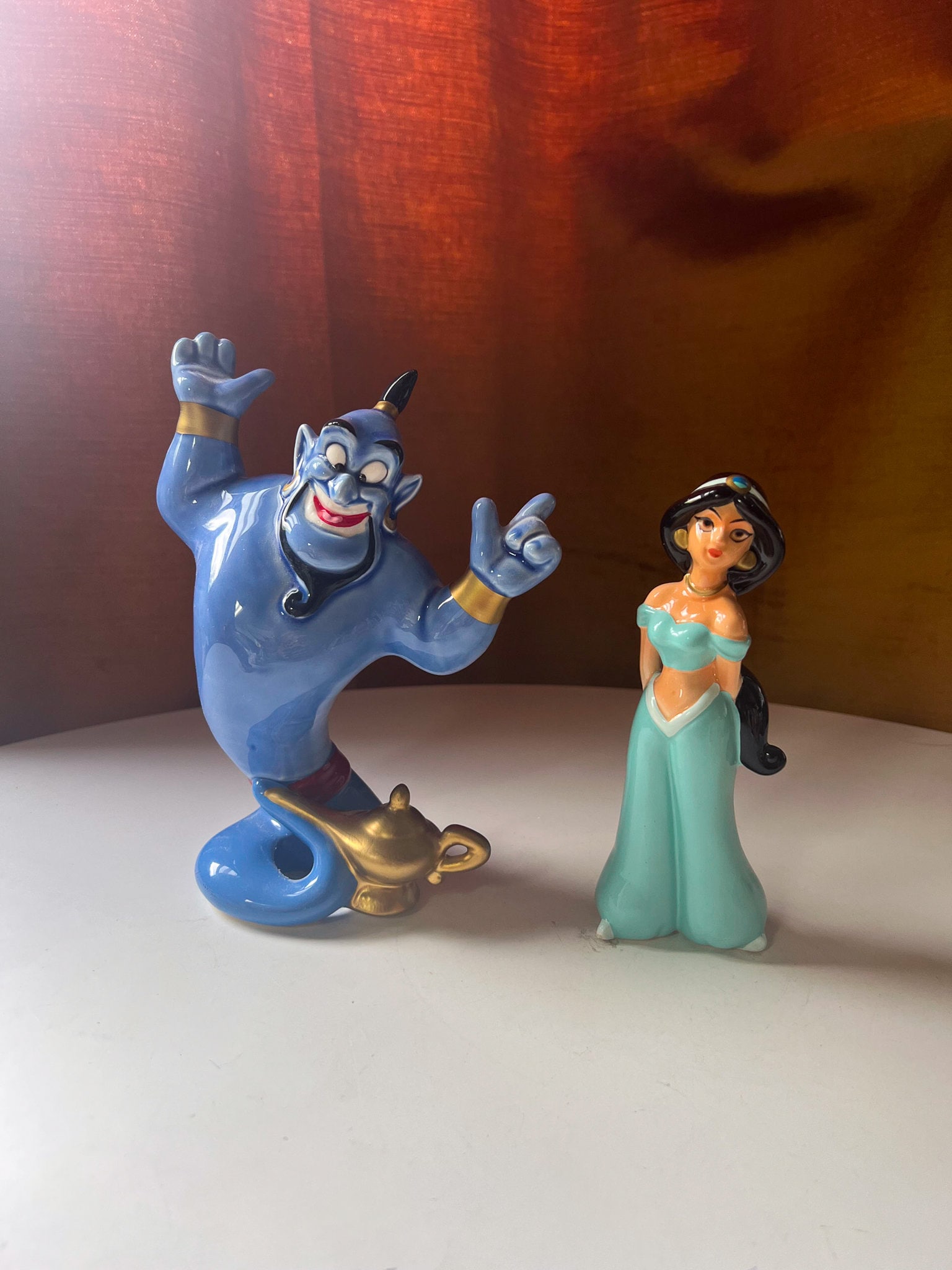 その他 Disney Aladdin Genie Jasmine Blue 90s Vintage 1990s Disney Princess Jasmine and Blue Genie From Aladdin