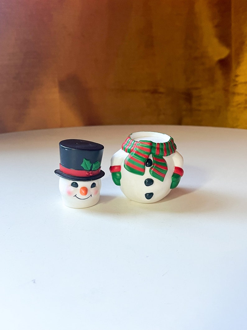 Vintage Avon Frosty the Snowman Salt & Pepper Shakers - Head and Body ...