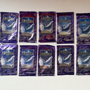Vintage 1995 Casper the Ghost Universal Trading Cards Fleer New Sealed - 10 stuks