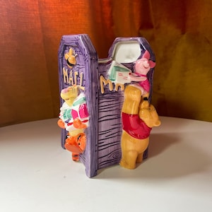 Vintage Walt Disney Planter, Winnie the Pooh Mail Box w/ Piglet and Tigger