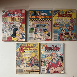 Vintage 1980/90s Lot of Archie Comics - Set of 5