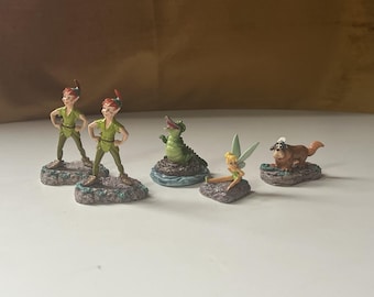 Vintage 1990s Walt Disney Tiny Kingdom Peter Pan Tinkerbell Figurines
