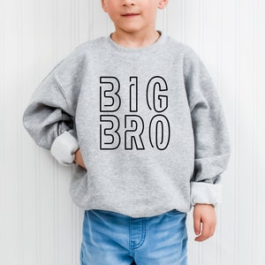 BIG BRO Sweatshirt | Big Brother Crewneck | Brother, Kids Shirt | Youth, Toddler, Kids | Baby Announcement Gift | Sibling Announcement
