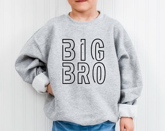 Sweat-shirt GRAND BRO | Grand frère Crewneck | Frère, chemise pour enfants | Jeunes, tout-petits, enfants | Cadeau d’annonce de bébé | Annonce d'un frère ou d'une sœur