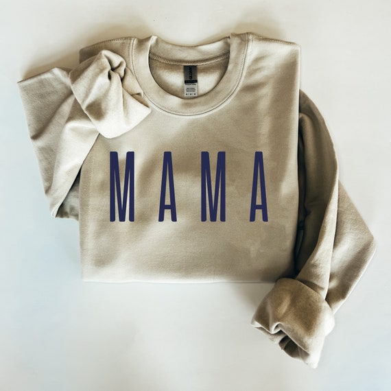 Minimalist MAMA Crewneck Sweatshirt: Monochromatic Mom Gift