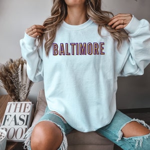 Baltimore Ravens Sweatshirt | Vintage NFL Crewneck | Retro Ravens Tshirt | Womens, Mens, Youth Ravens Sweatshirt | Old School Colors