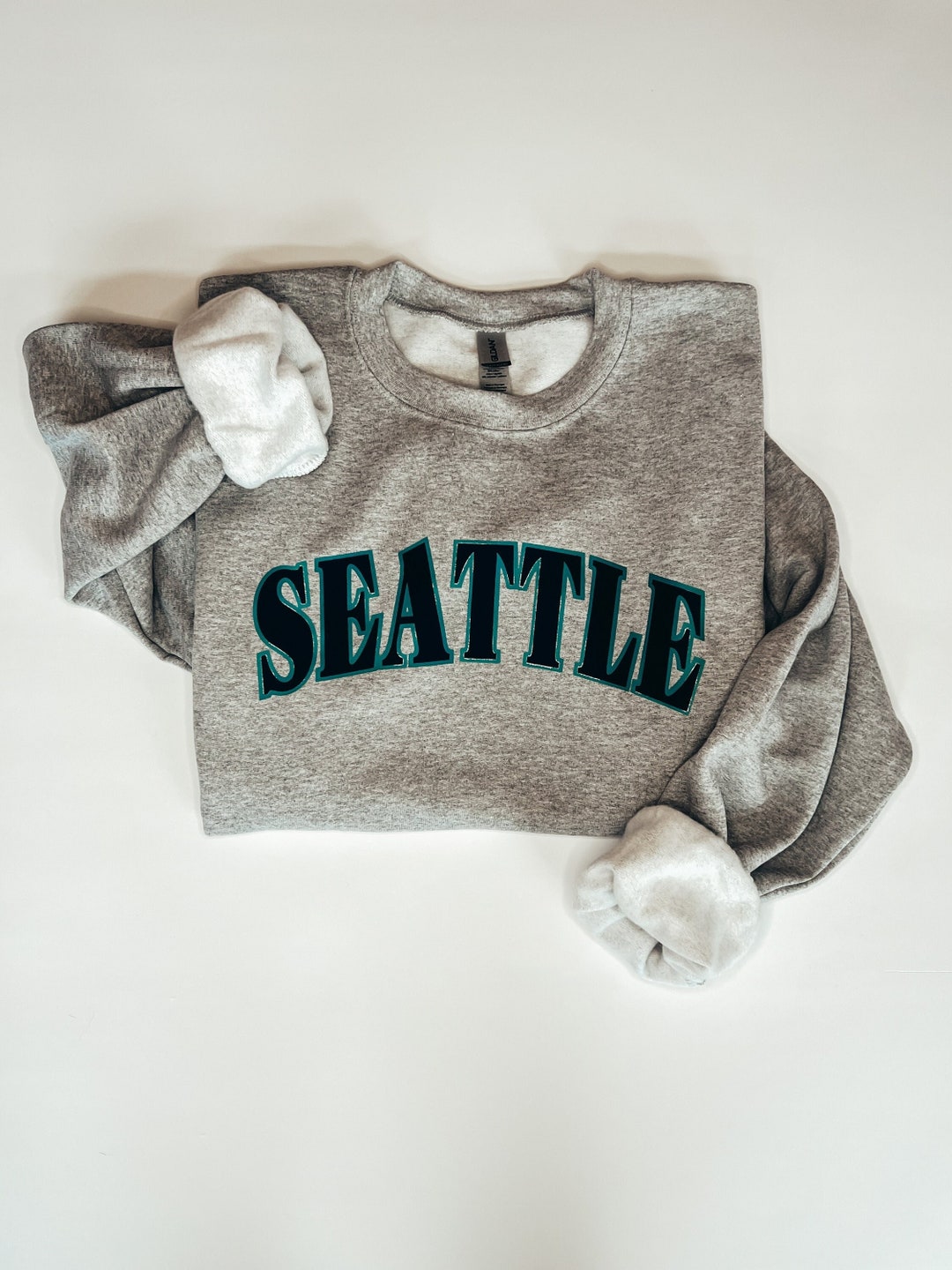 Seattle Mariners Sweatshirt MLB Crewneck Baseball Team Pullover Womens