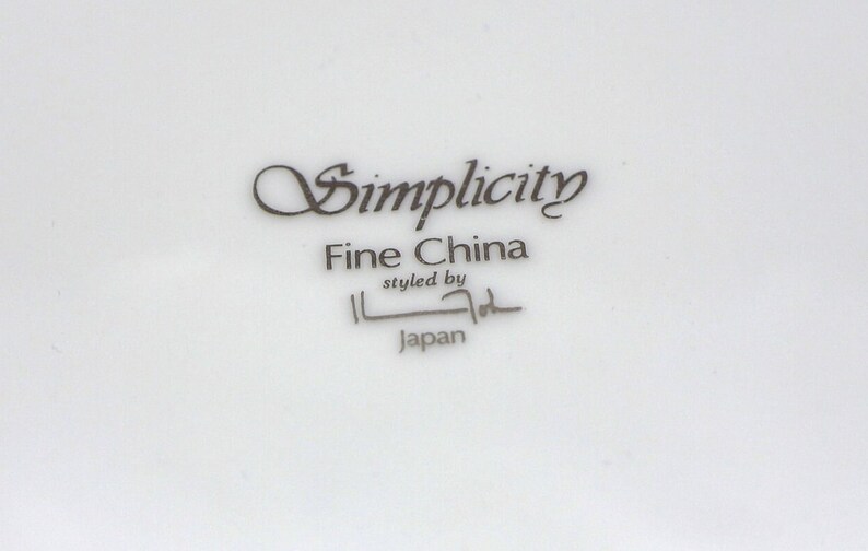 Simplicity Fine China Silver Trim Made in Japan Etsy