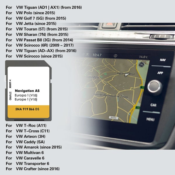 SD-Karten-Update-Karten v w AS v18 2024 Update-Karten Mib2