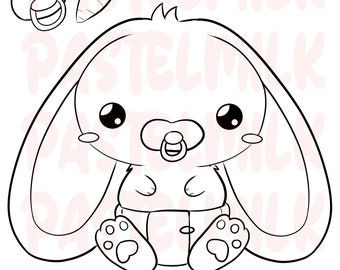 Cute Baby Bun Coloring Page