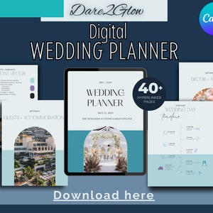 Wedding Planner Template Canva Bundle, Wedding Planner,Wedding Itinerary,Wedding Planning Book,Wedding Planning Checklist,printable Binder