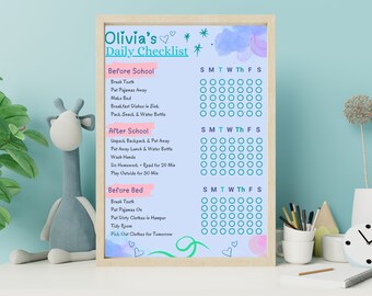 Grafico dei lavori per bambini, Grafico dei lavori modificabile, PDF personalizzabile, faccende per bambini, Grafico dei lavori stampabile, organizzazione, elenco delle attività quotidiane settimanali