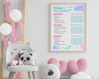 Grafico dei lavori per bambini, Grafico dei lavori modificabile, PDF personalizzabile, faccende per bambini, Grafico dei lavori stampabile, organizzazione, elenco delle attività quotidiane settimanali