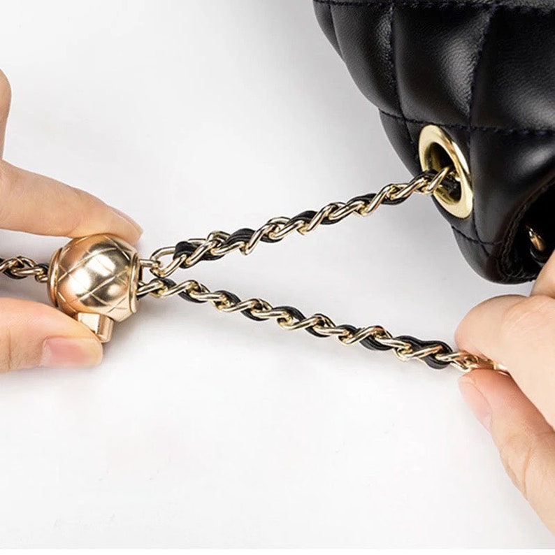 47 Genuine Leather Gold Plated Chain Crossbody Strap Replacement for