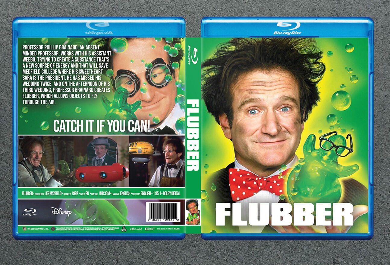 Flubber Custom Bluray Cover W/ Case NO DISC Etsy