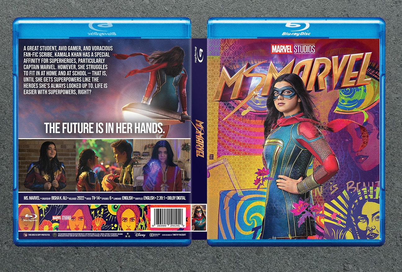 Ms Marvel Custom Blu-ray Cover W/ Case NO DISC 