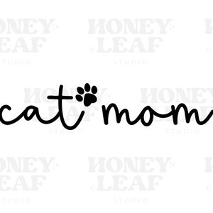 Chat maman SVG, SVG pour amoureux des chats, couper des fichiers, usage commercial, Cricut, clipart, fourrure maman SVG, Svg de maman de chat, Svg de propriétaire de chat, fourrure de maman Png