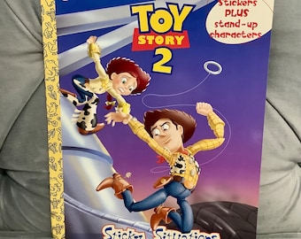 DISNEY Pixar 1999 TOY STORY 2 "Sticky Situations" Little Golden Coloring Book