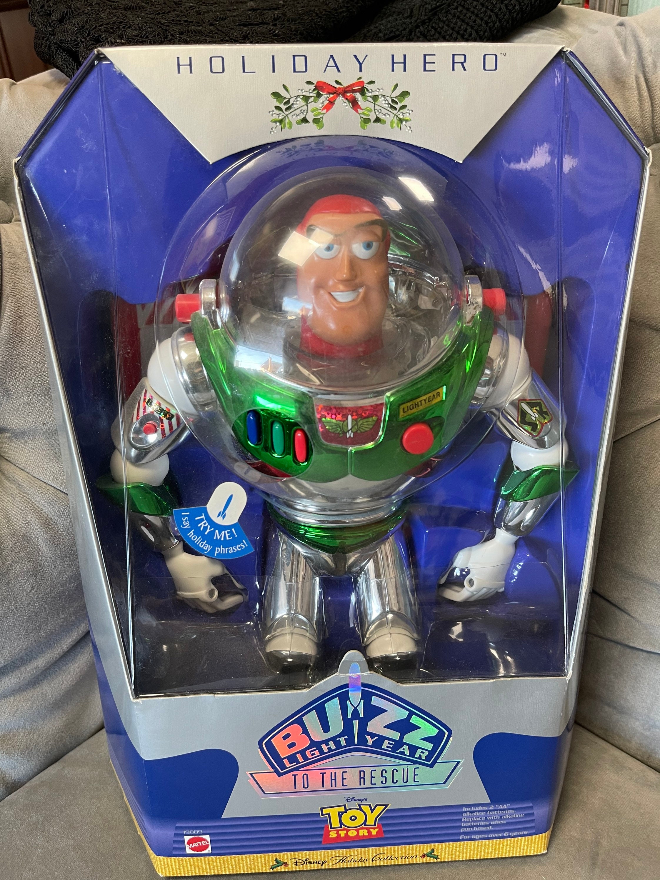 1998 TOY STORY Buzz Lightyear to the Rescue Holiday Hero Etsy